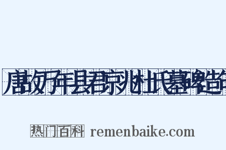 唐故万年县君京兆杜氏墓碑造句是什么意思的图片